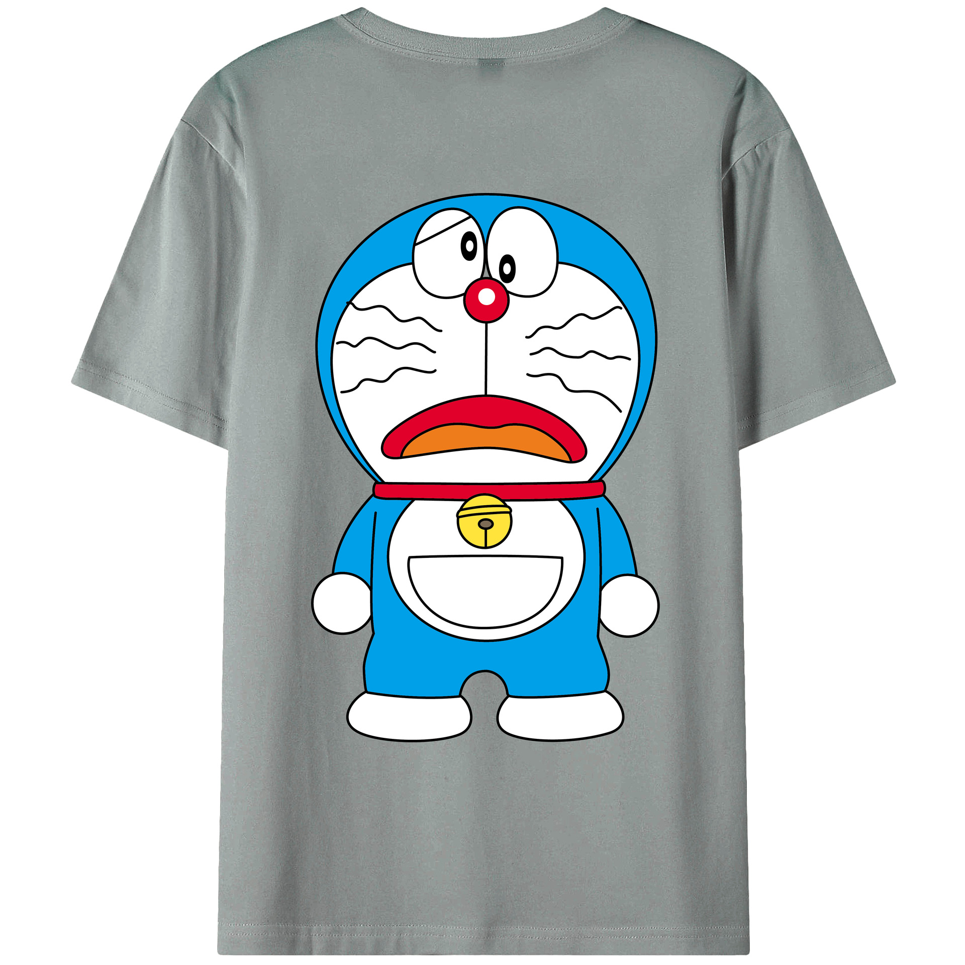 （画像用） ドラえもん Doraemon 綿100％ メンズ半袖Tシャツ（バックプリント） 通気性